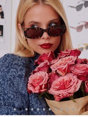 DIFF Eyewear x Emily in Paris Tortoiseshell Rectangular Sunglasses - Brown